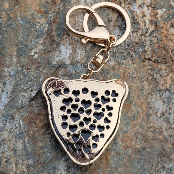 Crystal Leopard Head Keychain - Picture 6 of 6